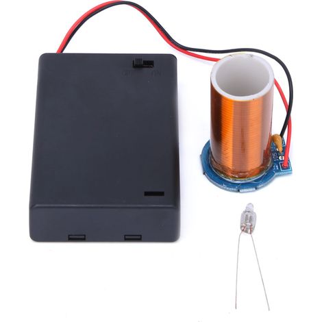 Batteriebetriebene Mini-tesla-spule, Tesla-elektronik-bausatz Zum Selberbauen Mit Fernzündung Und Lichtbogenfreiem Betrieb – Fertigprodukt