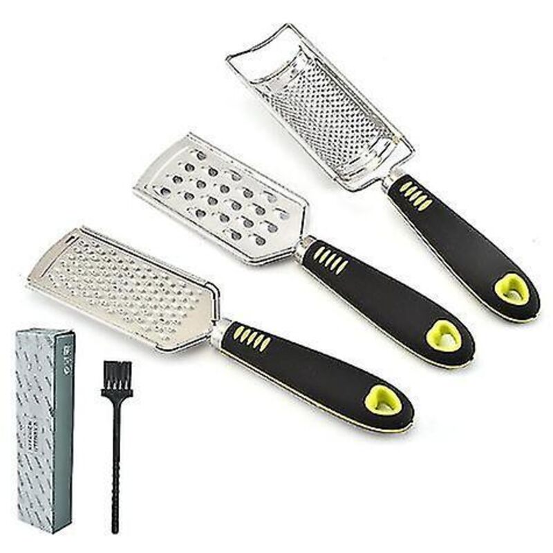 Set Mit 3 Manuellen Käsereiben Aus Edelstahl