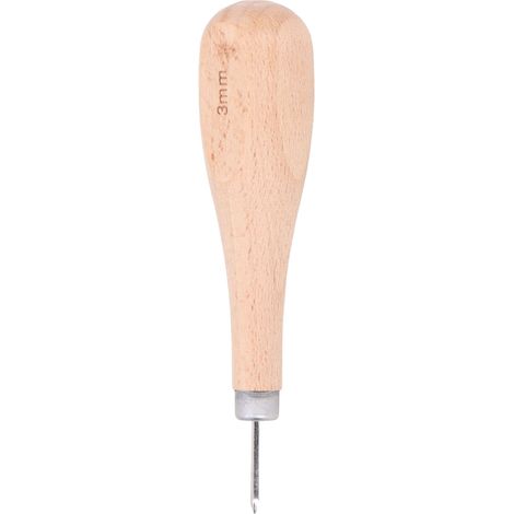 Professionelle 3-mm-nähahle Mit Buchenholzgriff – Ergonomisches Werkzeug Zum Lochen Und Nähen Von Leder