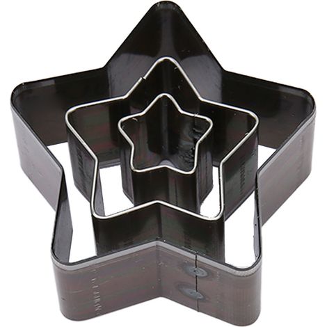 3-teiliges Sternförmiges Ausstechset Aus Kohlenstoffstahl Für Leder Und Stoff, Für Diy-schmuck Und Lederaccessoires