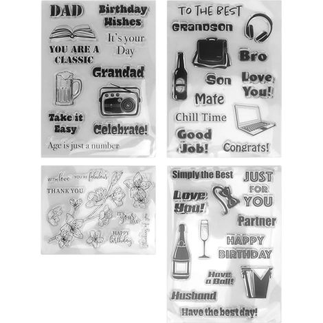 Transparente Stempel Für Scrapbooking, Karten, Sich Wiederholende Abdrücke Und Prägungen, Kreative Dekorationen