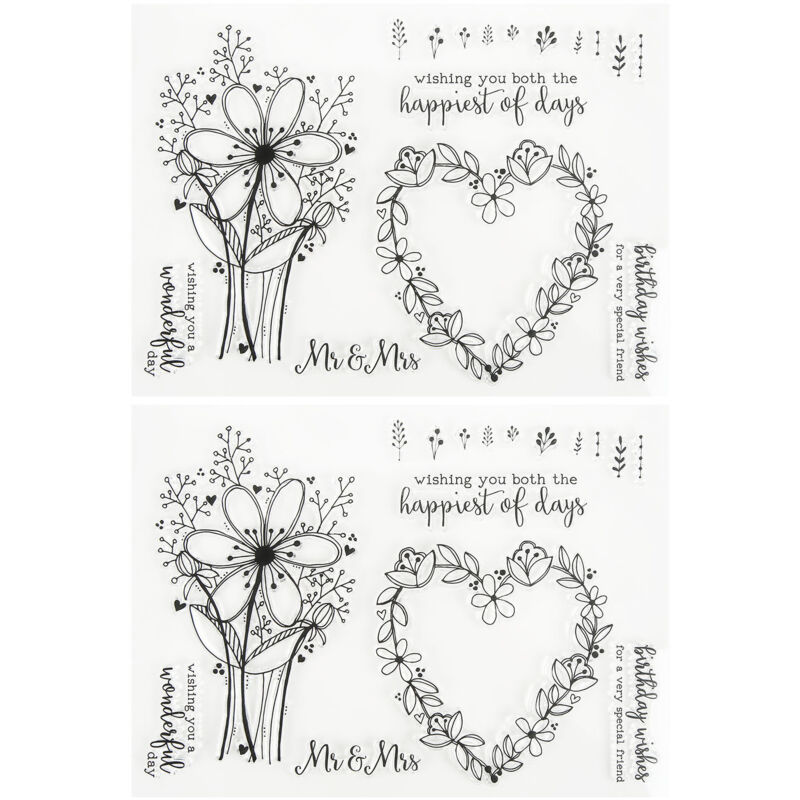Stück Durchsichtige Stempel Mit Herz- Und Kronenmuster Aus Tpr Für Diy-scrapbooking-bastelprojekte Und Prägekunst