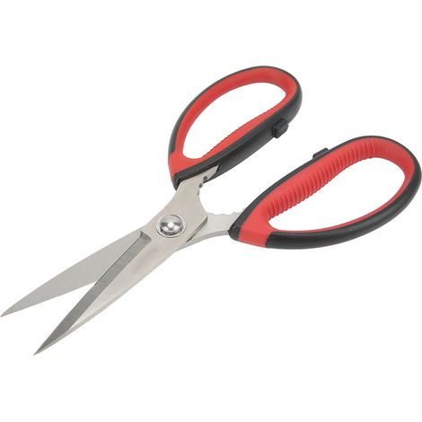 Küchenschere Aus Edelstahl, Asymmetrische Form, Ergonomischer Griff Für Küche Und Büro