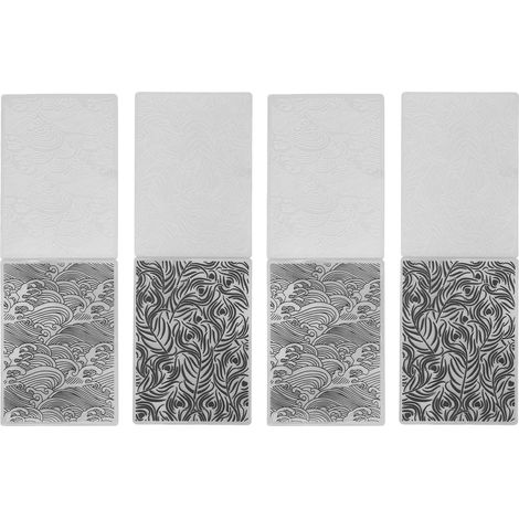 Wiederverwendbare Prägeschablonen Aus Kunststoff Im Wellen- Und Pflanzendesign Für Karten Und Umschläge Zum Selbermachen