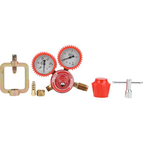Druckminderungsventil Aus Rotem Legiertem Stahl Für Acetylen, Modell Yqe-03a, Einlass G5/8, Durchflussmenge 12 M³/h