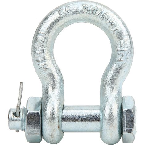 Hochfester Ankerschäkel Aus Legiertem Stahl, Ösenform Mit Mutter, Für Maritime Hebearbeiten – 2er-packung (2 Tonnen)