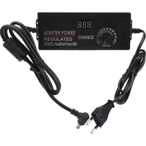 Einstellbarer Geregelter Adapter 3–12 V 10 A Dc Mit Spannungsanzeige, Wechselstromnetzteil 110–240 V