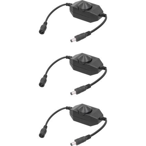 3-teiliger Led-streifen-dimmer, Einstellbarer Helligkeitsregler, Manueller Druckknopfschalter, Dc 12v-24v