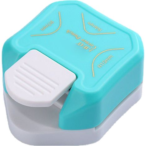 3-in-1 Eckenstanzer Mit Abgerundeten Ecken, Mini-eckenschneider Aus Kunststoff Für Scrapbooking Und Bastelarbeiten, Blau