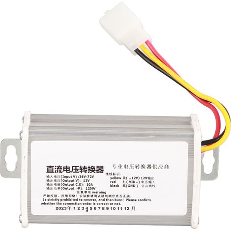 Gleichstromwandler (36–72 V Auf 12 V, 10 A, 120 W) Für Elektroroller Und Fahrräder