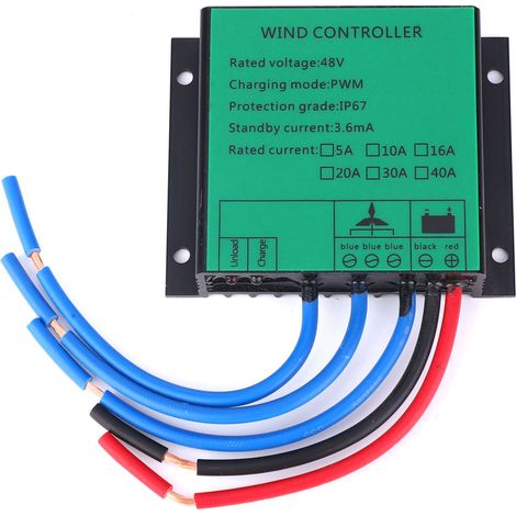Wasserdichter Pwm-windturbinenregler 48 V 600 W 15 A, Aluminiumlegierung Mit Led