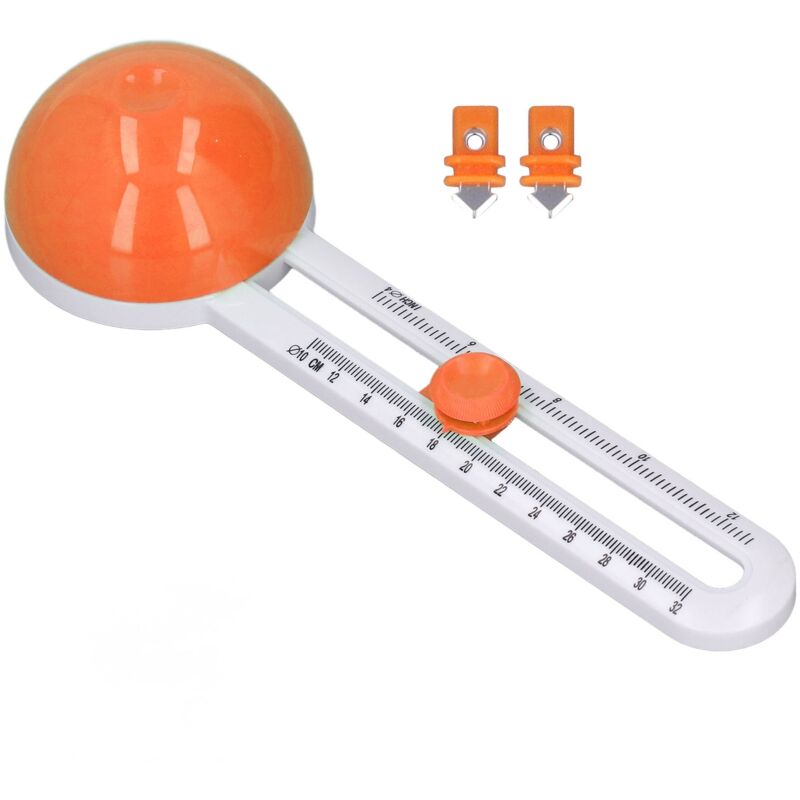 Verstellbarer, Leichter Und Tragbarer Manueller Kreispapierschneider Zum Drucken – Orange Diy-papierschneidewerkzeug