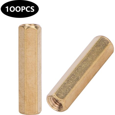 Messing-motherboardhalterung, M3-2-wege-sechskant-kupplungsmuttern, M3x5/6/8/10/12/15/20 – 50 Bis 100 Stück, M3 X 20