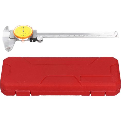 Messuhr Aus Edelstahl, Genauigkeit 0,02 Mm, Messbereich 0–150 Mm, Mit Aufbewahrungskoffer