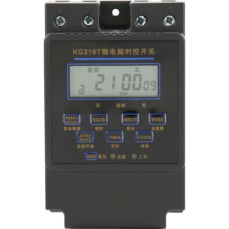 Kg316t-a Programmierbarer Digitaler Lcd-zeitschalter Zur Zeitsteuerung (220vac)