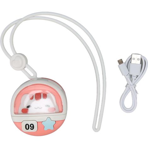 Tragbarer, Per Usb Aufladbarer Mini-nackenventilator Mit 3 Geschwindigkeitsstufen Und Ohne Rotorblätter, Ideal Für Reisen Und Camping.