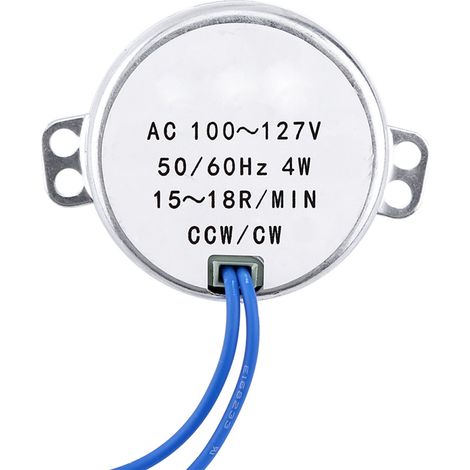 4-w-wechselstrom-synchronmotor, 100–127 V, 50/60 Hz, Rechts-/linkslauf, Kompakter Getriebemotor