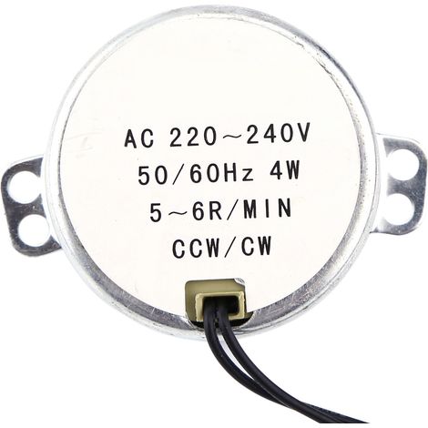 220-240v Ac 4w Synchronmotor Mit Untersetzungsgetriebe, Rechts-/linkslauf (5-6 U/min), Für Industrielle Und Haushaltsanwendungen.