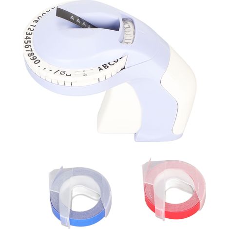 Tragbares Prägeetikettiergerät Mit 2 Rollen 600-dpi-farbband, Diy-anleitung, 3d-lila