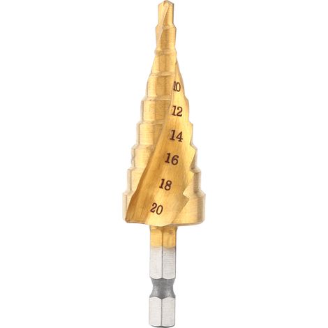 Stück Titanbeschichteter Hss-stufenbohrer, Sechskantschaft, 4–20 Mm Für Bohrmaschinen