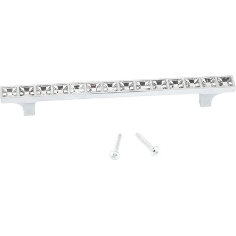 6715 Türknauf Aus Zinklegierung Für Kleiderschrank Und Ankleidezimmer, Kristall-diamant-griff (128 Mm / 5,0 Zoll)