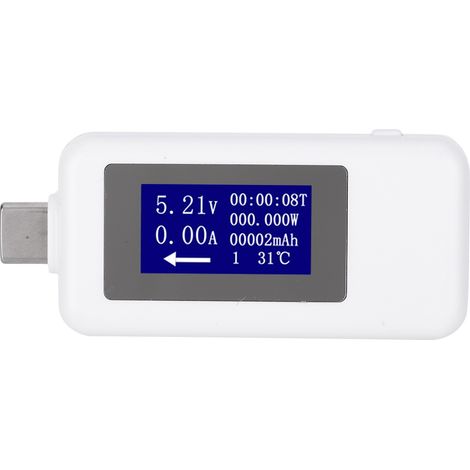 Multifunktions-typ-c-tester, Bidirektionales Digitales Gleichstrom-voltmeter (weiß)