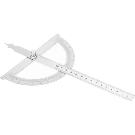 Winkelmesser Aus Edelstahl (0–180°), 15-cm-lineal Und Messlehre (150 X 200 Mm)