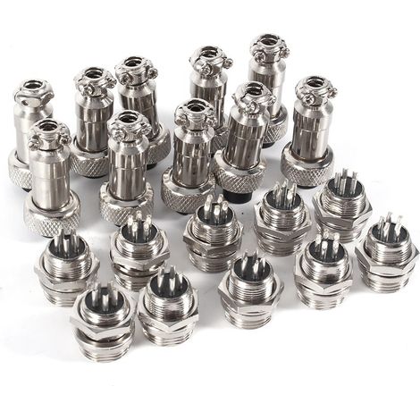 10 Sätze Gx12 5-polige 12-mm-metall-steckverbinder (männlich/weiblich) Für Die Luftfahrt