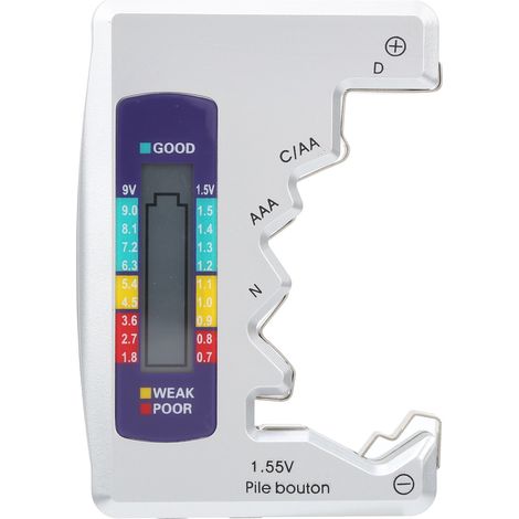 Digitaler Batterietester Für C/d/9v/aa/aaa- Und 1,5v-lithiumbatterien – Kapazitäts- Und Leistungsmessung