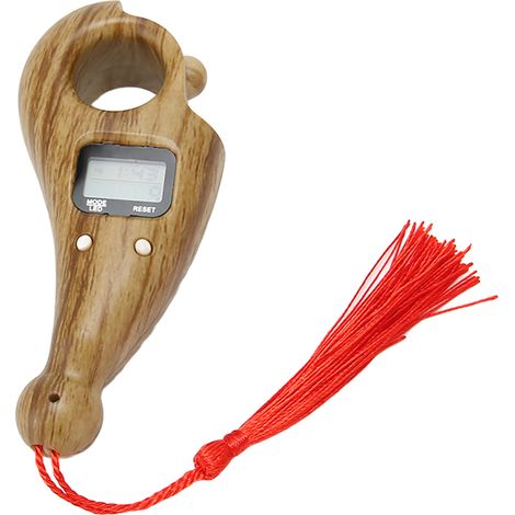 Digitaler Perlenzähler Mit Lcd-bildschirm, Geräuschlos Und Stoßfest, Ideal Für Meditation Und Fingerbewegungen, Aus Pfirsichholz Mit Eichel.