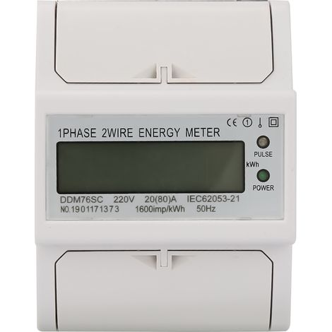 Einphasiger 4-poliger Lcd-energiezähler Ddm76sc 20-80a Für Din-schienenmontage – Stromverbrauchs-wattmeter