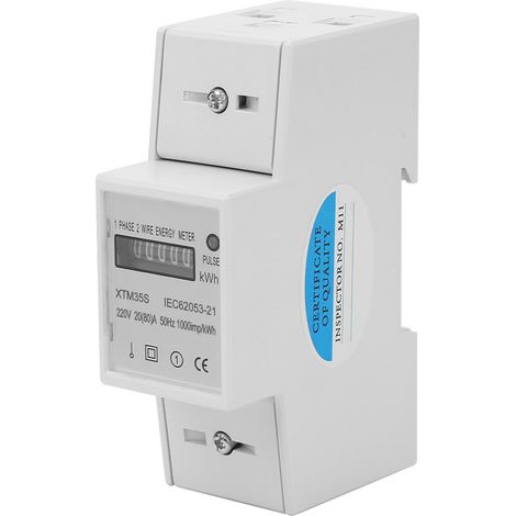 Einphasiger, Zweiadriger, Digitaler 220-v-energiezähler Zur Din-schienenmontage (20-80 A)