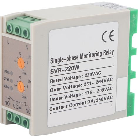 Svr-220w Einphasen-spannungsüberwachungsrelais, Einstellbarer Unter-/überspannungsbereich, 220 V