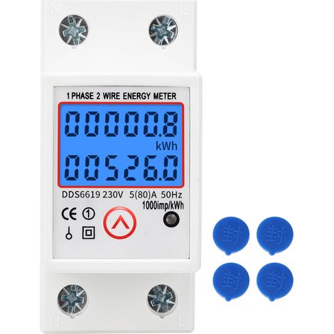 Multifunktions-einphasen-energiezähler Mit Hintergrundbeleuchtung Und Rückstellfunktion