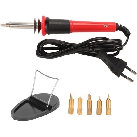 Elektrischer Gravierstift (30 W), Holzgravurwerkzeug Mit 5 Ersatzaufsätzen, 220–240 V Für Eu-anschlüsse