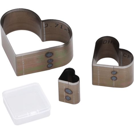 3-teiliges Herz-ausstechformen-set Aus Leder Mit Aufbewahrungsbox Für Diy-bastelarbeiten