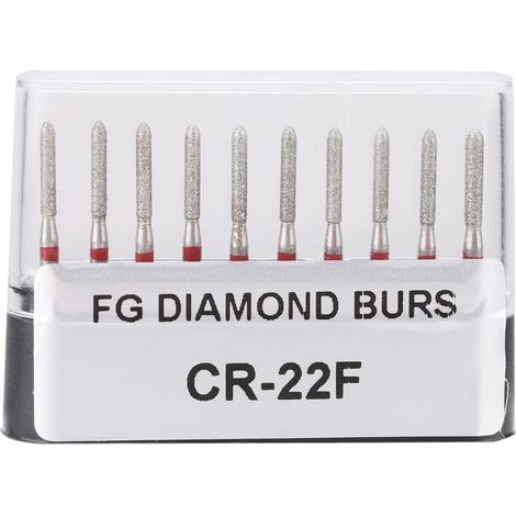 10 Stück Cr-22f Diamant-dentalbohrer Aus Edelstahl, 1,6 Mm Rundschaft Für Bohrer