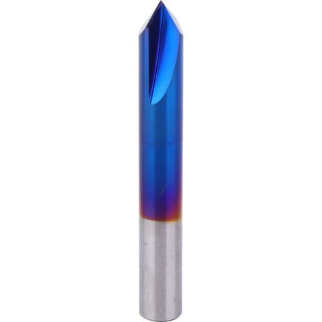 90°-fasenfräser, 2 Schneiden, Blaue Hartmetallbeschichtung, 8x60l, Für Holz Und Aluminium