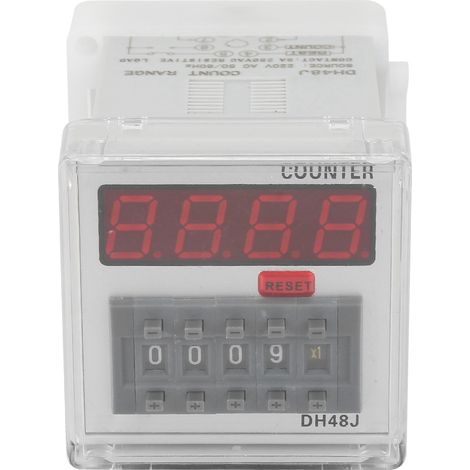 Dh48j 220vac Digitalzähler, Led-anzeige, Bereich 1-999900, 8 Pins