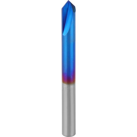 90°-fasenfräser, 2 Schneiden, Blau Beschichtetes Hartmetall, Handwerkzeug, 5 X 50 Mm