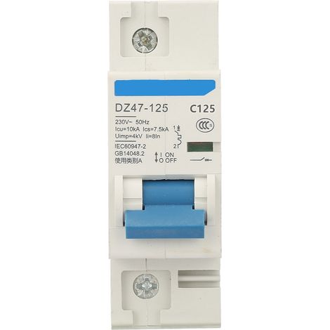 Miniatur-leistungsschalter Dz47-125 1p 125a - 230v Modularer Leistungsschalter Für Hohe Ströme (80a, 100a, 125a)