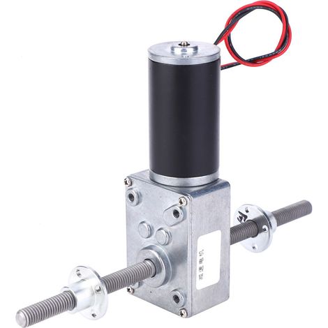 Getriebemotor Mit Flansch, Links-/rechtsgewinde M8, Doppelwelle, Untersetzungsverhältnis 100:1