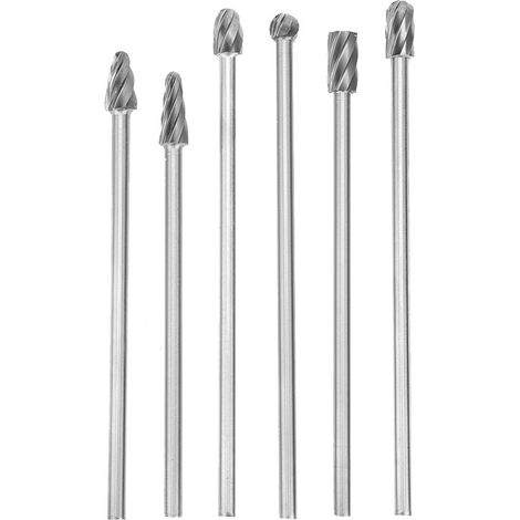 6-teiliges Set Extra Langer 150-mm-rotorfräser Aus Aluminium, 6-mm-1/4"-schaft Zum Schneiden Und Fräsen