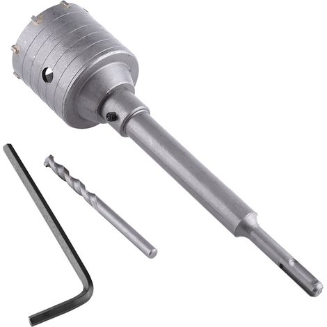 65-mm-betonbohrer Mit 200-mm-schaft Und Schraubenschlüssel, Lochsäge Für Wände, Ziegel, Zement, Stein – Bohrset