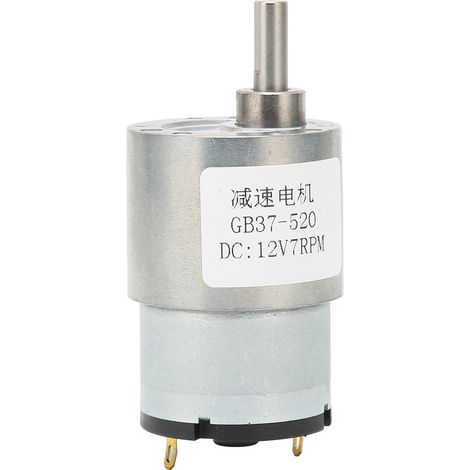 12v Dc Mikro-getriebemotor Drehzahlreduzierer 7rpm Maschinenzubehör Gb37-520