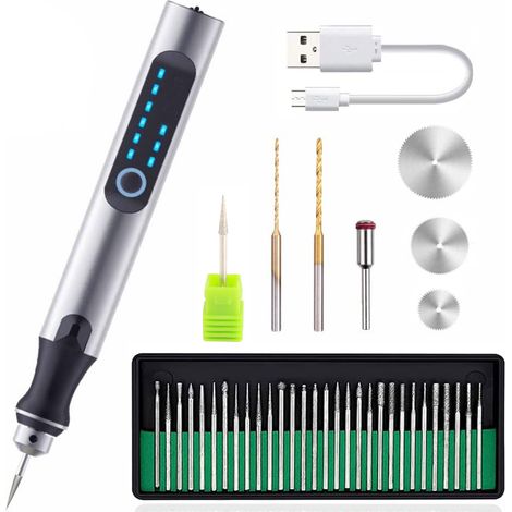 Professioneller Elektrischer Gravierstift Mit Geschwindigkeitsregelung – Komplettset