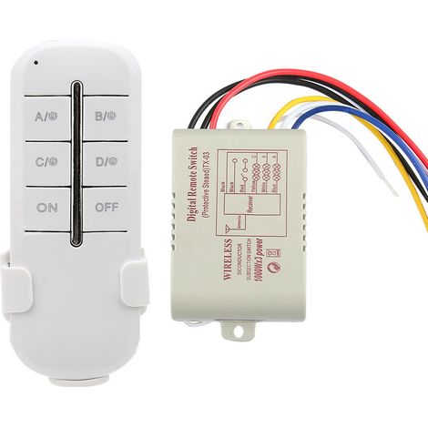 Drahtloser Rf-ein/aus-schalter Für Lampen, Fernbedienung Ac180-240v (3-wege, Max. 3000w)