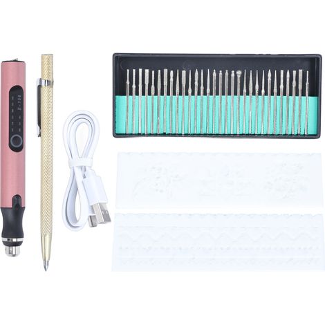 3,6 V 8 W Akku-gravierstift Mit 3 Geschwindigkeitsstufen, Tragbar, Usb-aufladbar Für Metall, Holz Und Glas