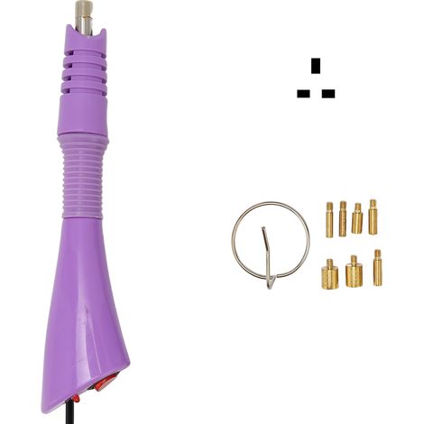 Heißfixiergerät Mit 7 Aufsätzen Und Ringen, Energiesparendes Gerät Für Die Diy-metallapplikation Auf Kleidung, Uk-stecker 110–220 V, Lila