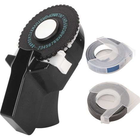 Tintenlose Prägemaschine, Ergonomisches Design, Einfach Zu Bedienen, Tragbar Für Bastel- Und Diy-projekte, Inklusive Bänder, Farbe: Schwarz.